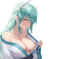  chihunhentai close fate/grand_order fate_(series) kiyohime_(fate/grand_order) nipples no_bra open_shirt white 