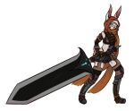  alpha_channel big_sword girly hi_res lagomorph leporid mammal melee_weapon nero rabbit sword warrior weapon 