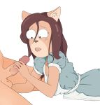  absurd_res adult_swim anthro apron arthricia cartoon_network clothing domestic_cat dress duo felid feline felis female genitals hi_res human human_on_anthro interspecies katlek male male/female mammal morty_smith penis questionable_consent rick_and_morty 