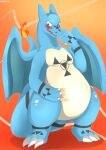  absurd_res after_transformation alsoflick bandai_namco belly charizard diamond_(disambiguation) digimon digimon_(species) dontreallyknowanymo guilmon hi_res nintendo pok&eacute;mon pok&eacute;mon_(species) transformation video_games 