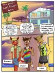  anthro anthrofied backpack beach bottomwear clothed clothing comic dialogue dustin_(fuze) eevee eeveelution emerson_(fuze) english_text flareon fully_clothed fuze hands_in_pockets hi_res hotpants jolteon male multicolored_clothing multicolored_shirt multicolored_tank_top multicolored_topwear navel nintendo open_clothing open_shirt open_topwear palm_tree plant pockets pok&eacute;mon pok&eacute;mon_(species) pok&eacute;morph rainbow_clothing rainbow_shirt rainbow_tank_top rainbow_topwear seaside shirt shorts tank_top text topwear tree trent_(fuze) trio video_games 