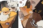  bite blush canid canine clothing duo eyewear fox fuyuki_yamamoto_(odd_taxi) hi_res hyaku_(artist) licking male male/male mammal neck_bite neck_lick odd_taxi polar_bear sekiguchi_(odd_taxi) sunglasses tongue tongue_out tracksuit ursid ursine 