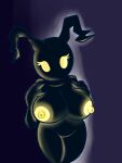  anthro big_breasts black_body breasts featureless_crotch female heartless hi_res huge_breasts kingdom_hearts nipples not_furry shadow short_stack simple_background solo square_enix unknown_artist video_games yellow_eyes yellow_sclera 
