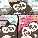  2021 anthro ari_guardian black_body black_fur black_nose blush comic dreamworks duo english_text eyes_closed father father_and_child father_and_son fur giant_panda hi_res incest_(lore) kung_fu_panda li_shan_(kung_fu_panda) male male/male mammal master_po_ping moobs nipples overweight overweight_male parent parent_and_child sitting son text ursid white_body white_fur 