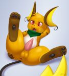  2021 animal_genitalia animal_penis anus balls belly black_pawpads cute_fangs erection feral fur genitals hi_res holding_butt male mammal nintendo open_mouth orange_body orange_fur pawpads paws penis pink_penis pok&eacute;mon pok&eacute;mon_(species) presenting presenting_penis raichu red_eyes rodent scarf simple_background slimefur solo spread_legs spreading tapering_penis video_games white_background white_belly zarro 