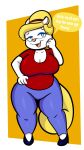  absurd_res aged_up animaniacs anthro big_breasts breasts dialogue english_text female hand_on_hip hi_res high_heels looking_at_viewer mammal mature_female minerva_mink mink mustelid musteline solo someth1ngoranother text thick_thighs true_musteline warner_brothers wide_hips 