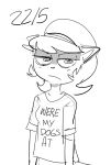  2021 annoyed anthro clothing dbaru domestic_cat felid feline felis female kitty_katswell mammal monochrome nickelodeon shirt sketch solo t-shirt t.u.f.f._puppy topwear 