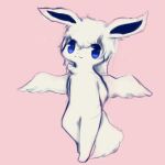  ambiguous_gender animal_humanoid anthro blue_eyes blue_sclera featureless_chest featureless_crotch fluffy fluffy_tail fur hi_res humanoid lagomorph lagomorph_humanoid leporid leporid_humanoid looking_at_viewer mammal mammal_humanoid pink_background rabbit rabbit_humanoid simple_background smile snoiifoxxo solo spread_wings tuft white_body white_fur wings 