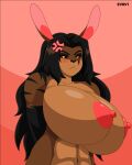  2d_animation animated anthro areola big_breasts breasts conditional_dnp crossgender dharma_(zeromccall) evov1 female hi_res huge_breasts lagomorph leporid mammal motion_tweening nipples nude rabbit solo 