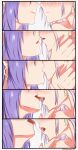  2girls absurdres after_kiss blush earrings french_kiss hand_on_another&#039;s_face highres hololive hololive_indonesia jewelry kiss licking_lips makeitezz21 moona_hoshinova multiple_girls open_mouth parted_lips pavolia_reine saliva saliva_trail tongue tongue_out twitter_username upper_body virtual_youtuber yuri 