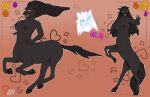  absurd_res black_body black_fur black_hair breasts canid canine canis equid equid_taur female fur galloping hair hi_res hybrid mammal mammal_taur multiple_poses on_hind_legs pinup pose riddleheart simple_background sketch solo taur wolf 