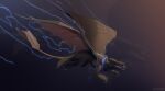  2021 ambiguous_gender black_body black_scales claws digital_media_(artwork) dragon dreamworks feral how_to_train_your_dragon membrane_(anatomy) membranous_wings night_fury scales scalie sinalanf solo western_dragon wings 