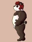  2010 anthro asumakuma black_body black_fur black_nose clothing fur giant_panda humanoid_hands low_res male mammal overweight overweight_anthro overweight_male simple_background solo underwear ursid white_body white_fur 
