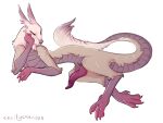  anthro dragon genitals hi_res lycaenops lying male nude on_side penis solo 