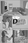  angry annoyed annoyed_expression anthro bedroom canid canine canis comic comic_page domestic_dog drunk duo hangover hi_res hybrid living_room male male/male mammal messy narusewolf nova_(disambiguation) pillow sleeping substance_intoxication vass 