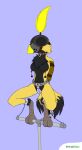  absurd_res anthro avian bdsm bird blindfold bondage bound breasts chastity_belt chastity_device collar electricity falconry_hood female hi_res hood nipple_clamp nipple_weights nipples non-mammal_breasts orgasm_control orgasm_denial presenting remyart420 solo talons video_games 