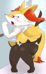  accident anthro bathroom blush bodily_fluids braixen bulge clothed clothing crouching cum cum_through_clothing cum_through_underwear cumshot desperation ejaculation feces genital_fluids hi_res male nintendo open_mouth panties pok&eacute;mon pok&eacute;mon_(species) pooping public_restroom scat shaking soiling solo tears tomukemono topless trembling underwear video_games wet wet_clothing wet_underwear 