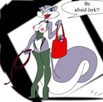  animaniacs breasts domination dominatrix english_text female female_domination fez fez_(artist) high_heels mammal purse pussy rodent sex_toy slappy_squirrel squirrel text whip 