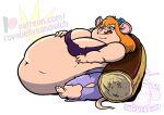  anthro chip_&#039;n_dale_rescue_rangers dessert disney doughnut female food gadget_hackwrench hi_res mammal mouse murid murine obese obese_anthro obese_female overweight overweight_anthro overweight_female rodent royaljellysandwich solo 