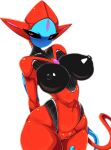  2021 absurd_res ashraely attack_forme_deoxys big_breasts biped blue_eyes blush bodily_fluids breasts butt clothing colored curvy_figure deoxys digital_drawing_(artwork) digital_media_(artwork) female front_view genitals hi_res horn huge_breasts humanoid legendary_pok&eacute;mon looking_at_viewer mammal metallic_body mouthless nintendo nipples nude pok&eacute;mon pok&eacute;mon_(species) pok&eacute;morph pussy raised_tail red_body simple_background solo tentacles text thick_thighs video_games voluptuous wide_hips 