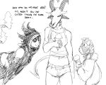  anthro bovid caprine demon dessert dialogue female food goat group hladilnik ice_cream lucy_(hladilnik) male mammal shay_(hladilnik) text tommy_(hladilnik) 