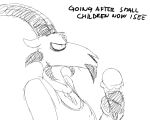  anthro bovid caprine demon dessert dialogue female food goat hladilnik ice_cream licking lucy_(hladilnik) mammal solo text tongue tongue_out 