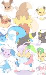  3_toes absurd_res all_nine_eeveelutions bodily_fluids conditional_dnp crunchobar eevee eeveelution espeon feet female feral flareon fur genital_fluids genitals glaceon group hi_res jolteon leafeon nintendo open_mouth pok&eacute;mon pok&eacute;mon_(species) pussy simple_background stacked sylveon toes umbreon vaporeon video_games 