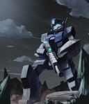  cloud gm_sniper_ii gun gundam gundam_0080 holding holding_gun holding_weapon looking_up mecha myjet night night_sky radio_antenna rifle science_fiction sky sniper_rifle solo star_(sky) starry_sky weapon 