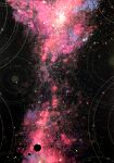  acrylic_paint_(medium) circle galaxy highres lens_flare nebula no_humans noske original pink_theme planet scenery space star_(sky) traditional_media 