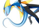  bright_pupils commentary english_commentary gen_8_pokemon highres inteleon looking_at_viewer open_mouth pokemon pokemon_(creature) simple_background solo white_background white_pupils yellow_eyes zymonasyh 