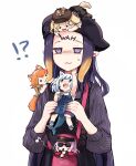  !? 5girls :3 :d animal_ears animal_on_head bag beret biting_hair blonde_hair blue_hair blush bubba_(watson_amelia) cat_ears dog dog_ears dog_on_head dog_tail dress empty_eyes fish_tail gawr_gura handbag hat hololive hololive_english holomyth instrument long_hair long_sleeves minigirl mole mole_under_eye mori_calliope multicolored_hair multiple_girls musical_note ninomae_ina&#039;nis nose_blush official_alternate_costume on_head open_mouth orange_hair paw_pose pinafore_dress pointy_ears purple_eyes purple_hair recorder shark_tail sharp_teeth shoulder_bag simple_background smile streaked_hair sunglasses tail takanashi_kiara teeth tentacle_hair upper_body virtual_youtuber watson_amelia white_background writing yuuyu_(777) 