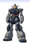  absurdres clenched_hands commentary_request full_body gradient gradient_background gundam highres ishiyumi mecha mobile_suit no_humans original partial_commentary redesign science_fiction standing turn_a_gundam turn_a_gundam_(mobile_suit) visor 