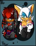  archie_comics bat belt breast_lick breasts collar couple cybernetic_dred dark_legion detached_sleeves dreadlocks echidna fangs female gloves kayla-na licking lien-da mammal mel_the_hybrid nipple_slip nipples rouge_the_bat rubber sega sonic_(series) sonic_team striptease tongue 