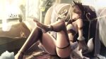  feet garter horns kanai1999 no_bra pantsu thighhighs wallpaper 