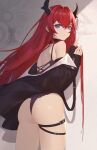  arknights ass garter horns lancelliu pantsu surtr_(arknights) thong 