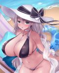  aquila_(azur_lane) azur_lane bikini erect_nipples see_through swimsuits yuuki_shuri 