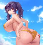  ass azur_lane bikini erect_nipples pola_(azur_lane) swimsuits thong wet yuuki_shuri 
