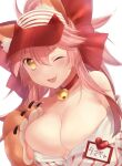  fate/grand_order kitsune no_bra open_shirt tagme tamamo_no_mae tororokobu uniform 