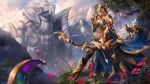  armor cleavage elf iromonik pantyhose pointy_ears sylvanas_windrunner weapon world_of_warcraft 