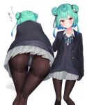  ass k_mugura pantsu pantyhose seifuku skirt_lift sweater tagme 