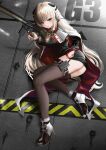  ass g3_(girls_frontline) garter gibun girls_frontline gun heels nopan skirt_lift stockings thighhighs uniform 