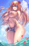  bikini cameltoe denchi_more_power eyepatch see_through swimsuits wet 