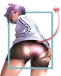  animal_ears ass ass_grab bike_shorts gym_uniform m.tokotsu pantsu see_through tail 