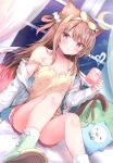  animal_ears masayo_(gin_no_ame) nekomimi open_shirt tail 