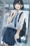  kurokuro_illust see_through seifuku tagme umbrella wet wet_clothes 