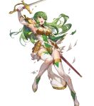  1girl armor armpits bangs boots breasts broken broken_armor broken_sword broken_weapon capelet dress elbow_gloves fire_emblem fire_emblem:_mystery_of_the_emblem fire_emblem_echoes:_shadows_of_valentia fire_emblem_heroes full_body gloves green_eyes green_hair highres holding holding_sword holding_weapon long_hair medium_breasts official_art open_mouth palla_(fire_emblem) pelvic_curtain sheath short_dress shoulder_armor sleeveless solo sword teffish thigh_boots thighhighs thighs torn_boots torn_clothes transparent_background weapon white_footwear white_gloves 