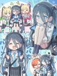  +++ 0_0 4girls :d ^^^ ^_^ absurdres ahoge animal_ears arisu_(blue_archive) bangs black_hair black_hairband black_legwear black_skirt blonde_hair blue_archive blue_eyes blue_neckwear blush bow brown_hair cat_ears closed_eyes closed_mouth collared_shirt commentary_request controller couch eyebrows_visible_through_hair fake_animal_ears game_controller green_bow green_eyes guriin hair_between_eyes hair_bow hairband halo highres holding jacket kneeling knees_up leg_hug long_hair long_sleeves maid_headdress midori_(blue_archive) mole mole_under_eye momoi_(blue_archive) multiple_girls necktie neru_(blue_archive) no_shoes on_couch one_side_up open_clothes open_jacket open_mouth pleated_skirt pointing red_bow shirt sign sitting skirt smile socks squiggle surprised thighhighs translation_request turn_pale very_long_hair warning_sign white_jacket white_shirt 