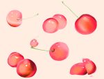  animal bird chai_(artist) cherry food fruit nobody original pink polychromatic signed 