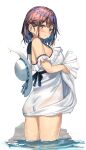  ass dress no_bra pantsu ranf see_through skirt_lift summer_dress wet wet_clothes 