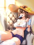  bandaid cream erect_nipples megane no_bra pantsu pokemon sightseer_(pokemon) tagme thighhighs 